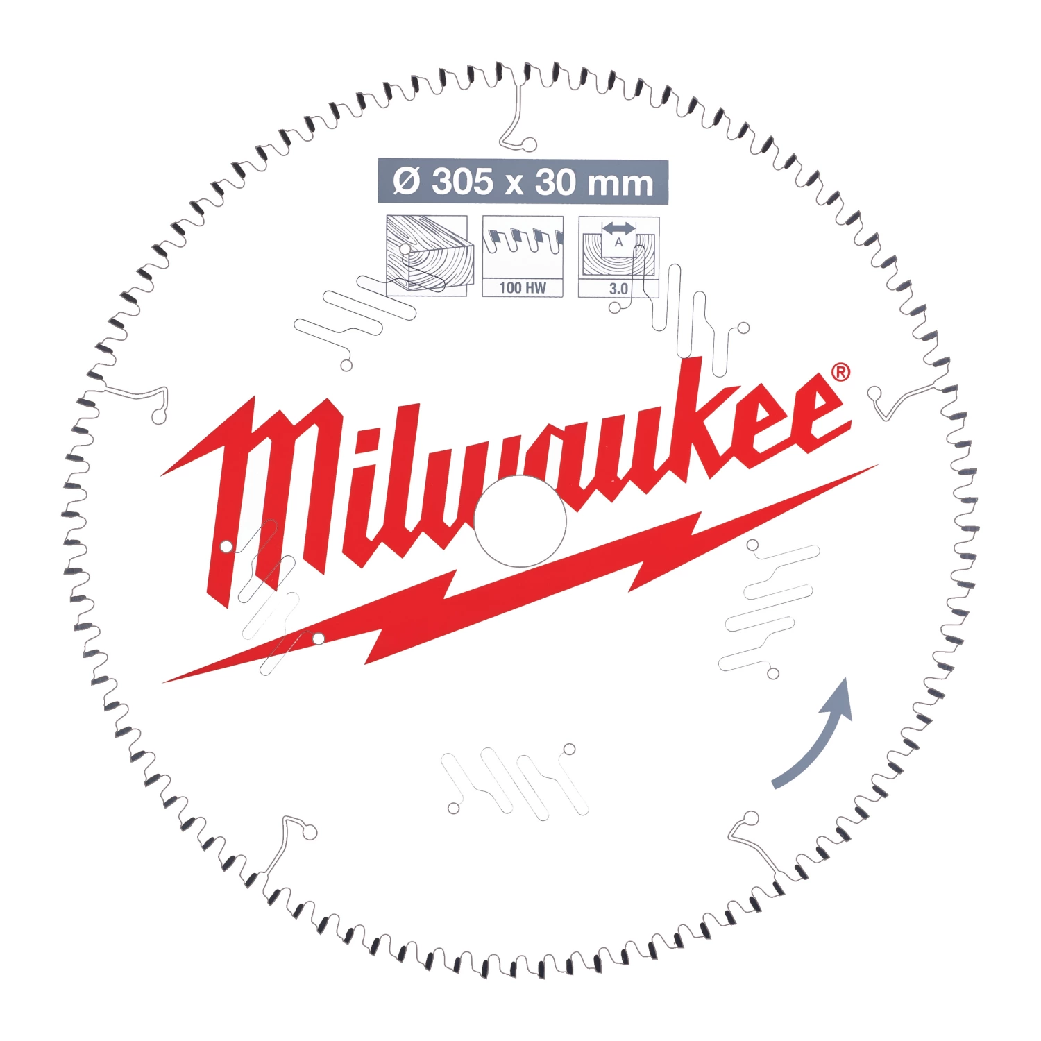 Milwaukee 4932471322 Cirkelzaagblad - 305 x 30 x 100T - MDF-image