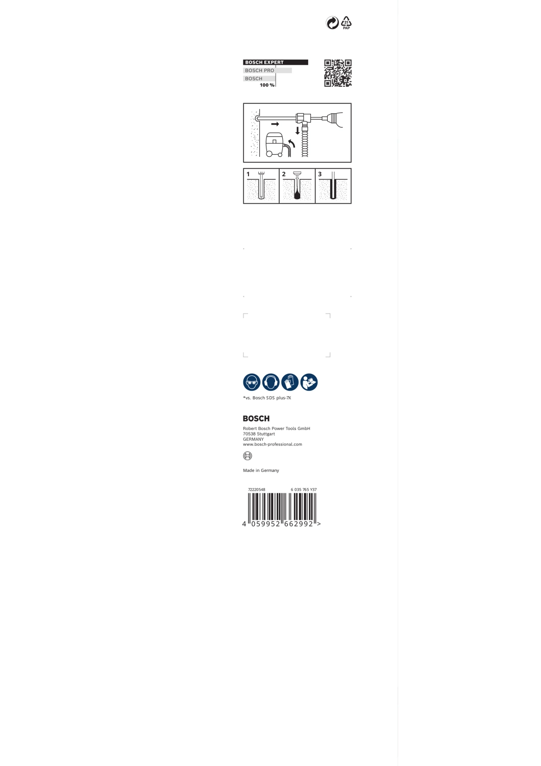 Bosch 2608901767 EXPERT Foret à Marteau SDS Clean SDS plus-8X - 14x200x350mm avec connecteur-image