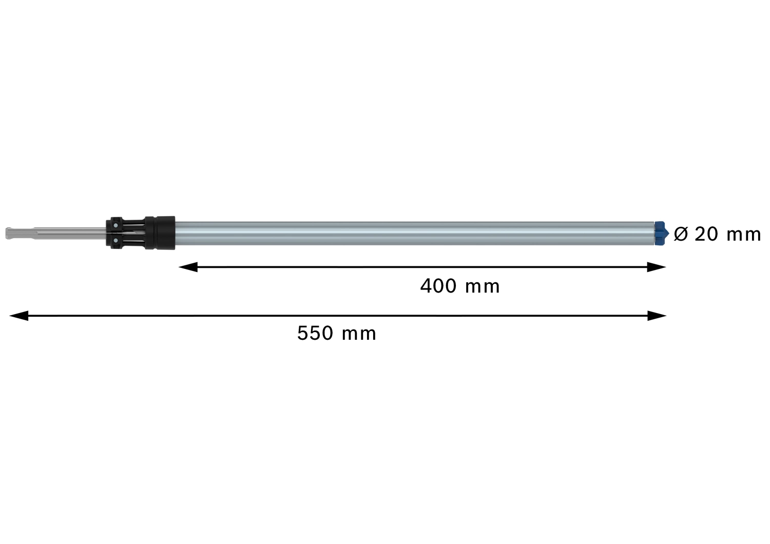 Bosch 2608901620 EXPERT Foret à marteau SDS Clean SDS plus-8X - 20x400x550mm-image
