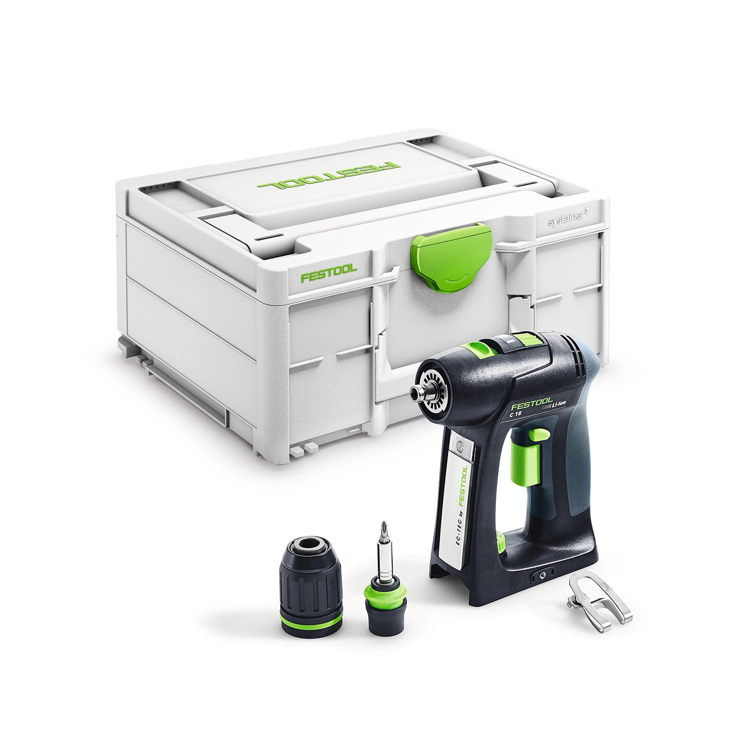 Festool C 18 LI BASIC 18V Li-Ion accu schroefboormachine body in systainer - 45Nm - 45mm - koolborstelloos