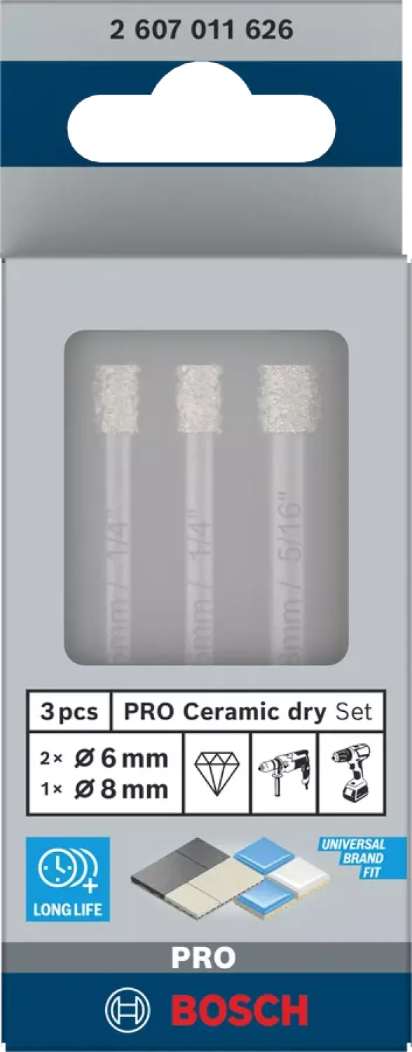 Bosch 2607011626 pro 3-delige ceramic boorset - 6 mm - 8 mm-image