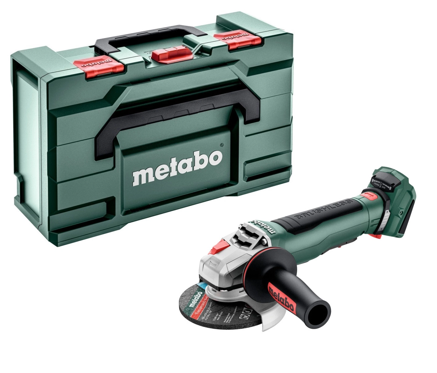 Metabo WPB 18 LT BL 11-125 Quick 18V Li-ion Accu haakse slijper body in metaBOX - 125 mm-image