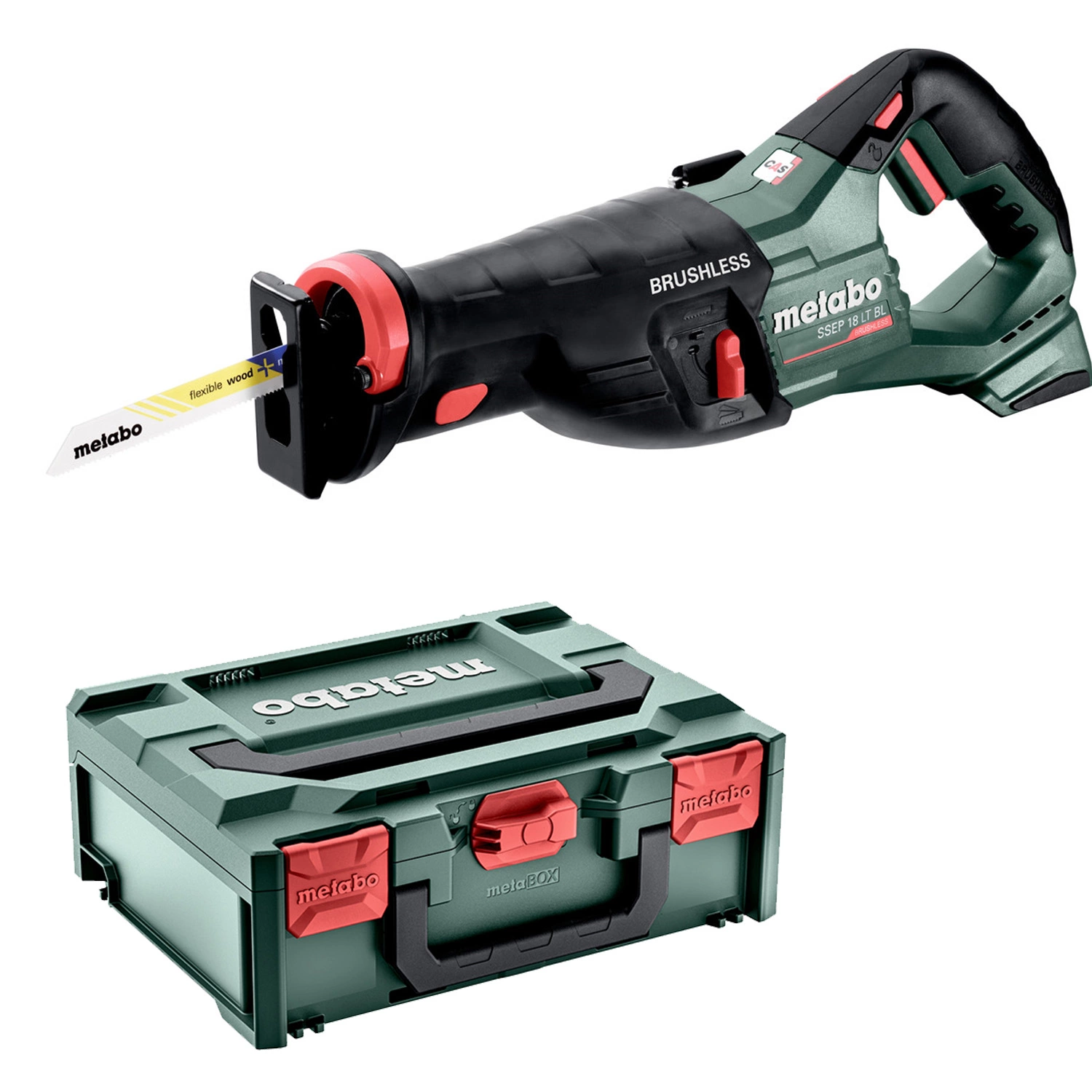 Metabo SSEP 18 LT BL 18 V Li-ion Scie sabre sans fil avec coffret Metabox-image
