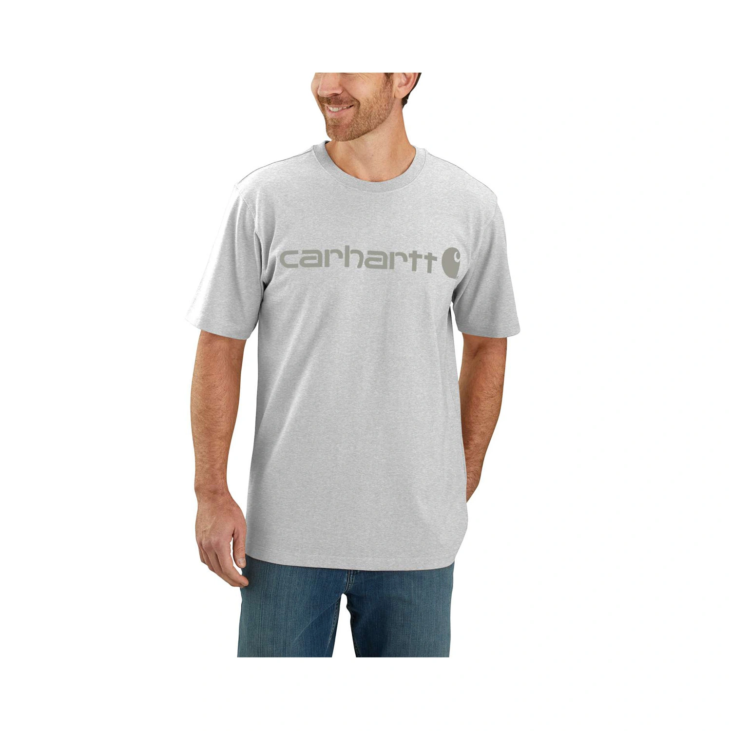 Carhartt Dearborn Relaxed Logo T-Shirt - Grijs - M