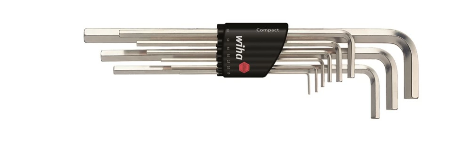 Wiha 01222 Jeu de clés mâles en étui Compact Six pans - 9 pcs - nickelées brillantes-image