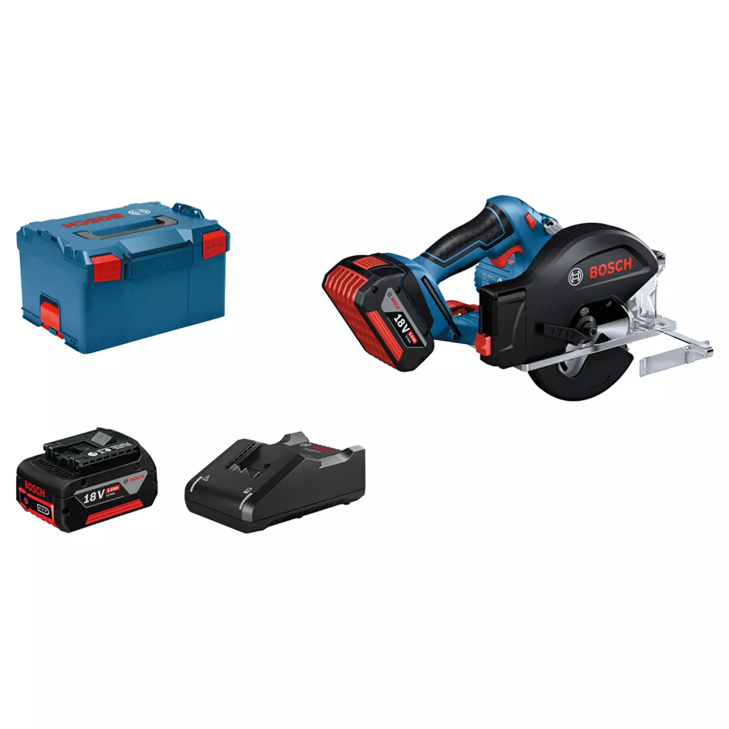 Bosch GKM 18V-50 18V Li-ion Accu cirkelzaag set (2x 5.0Ah) in L-Boxx - 136 mm-image