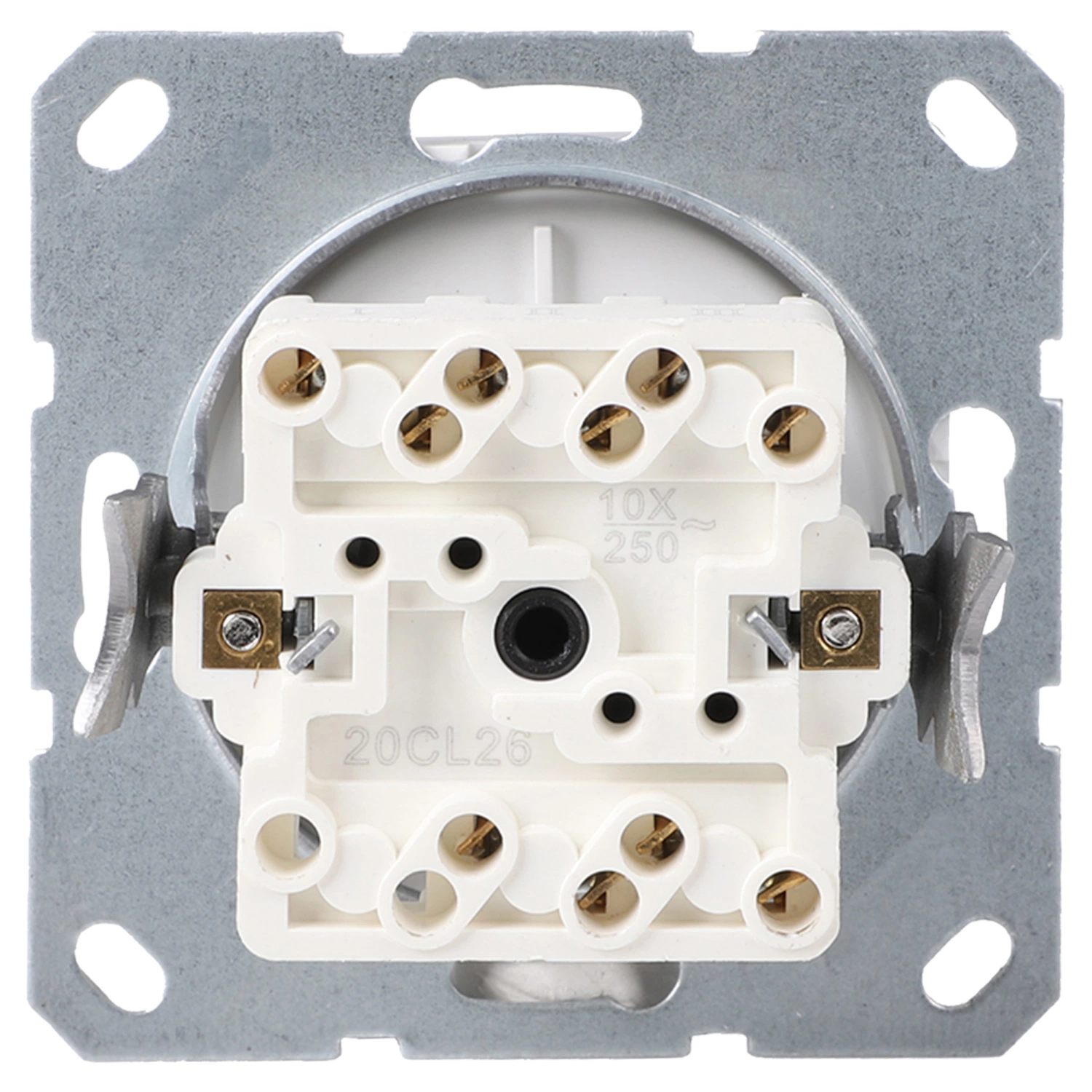 Q-Link 66.096.10 Interrupteur encastrable de la gamme S-line - 3 positions  - avec neutre - blanc polaire