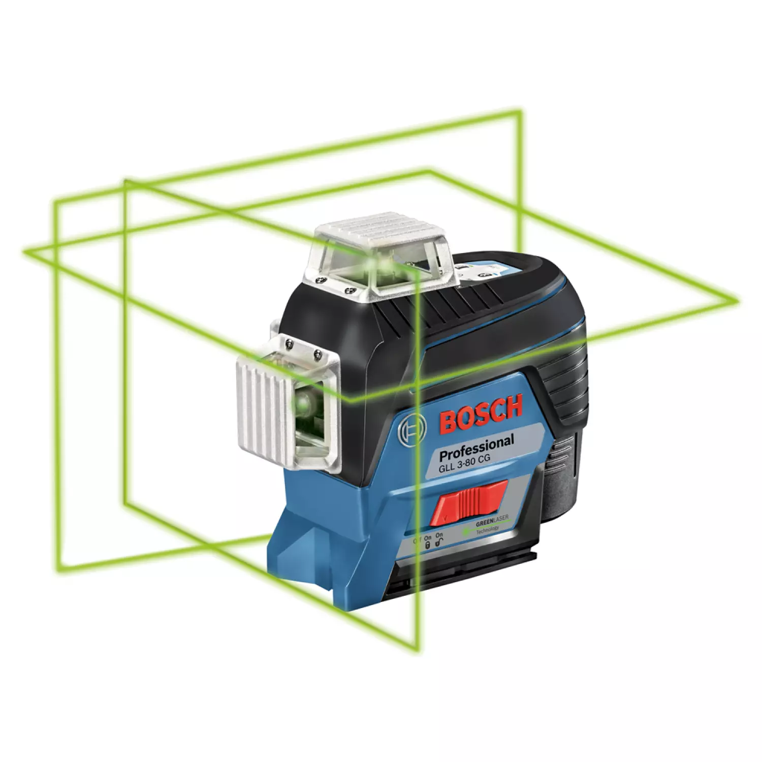 Bosch GLL 3-80 CG SOLO 12V Li-Ion Laser à lignes croisées avec batterie dans L-Boxx - Vert-image
