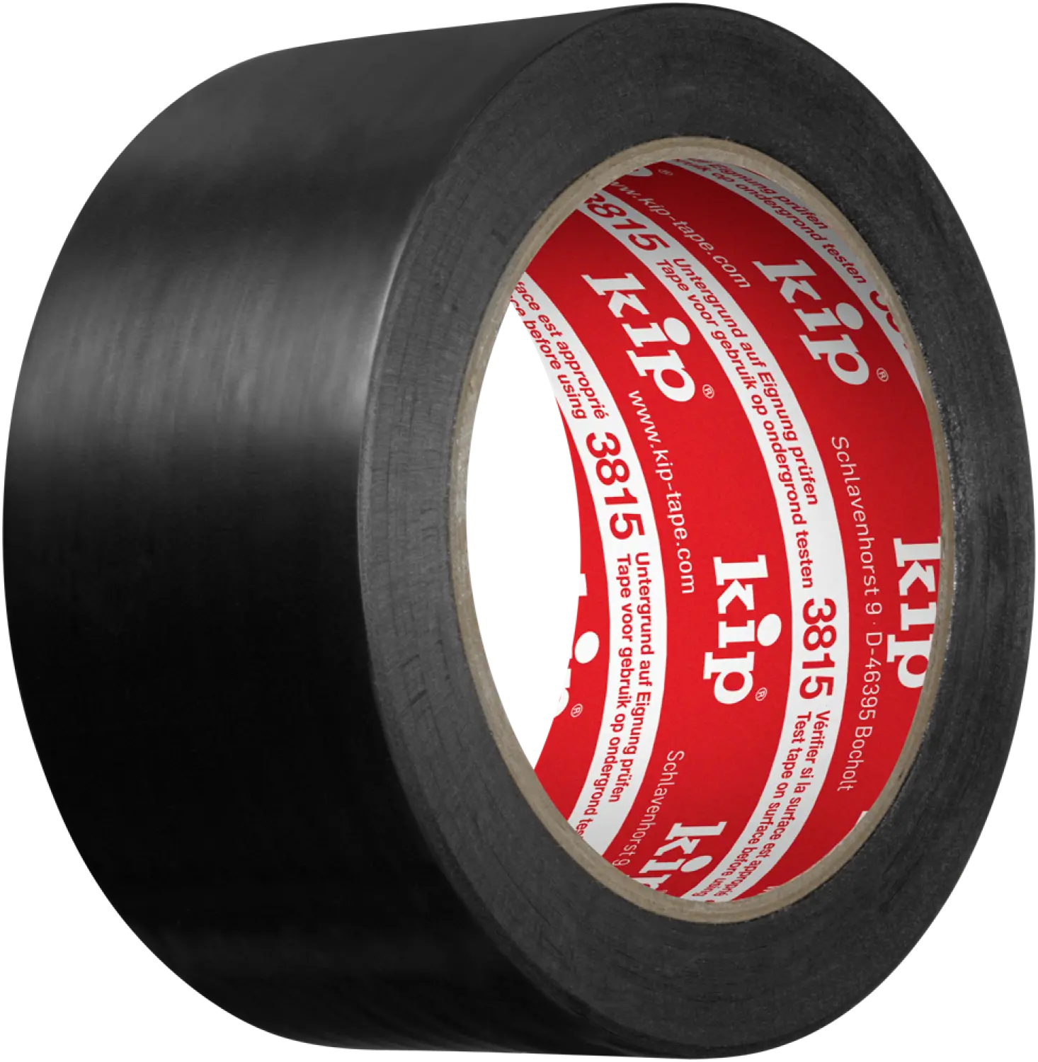 Kip Tape 3815-85 Ruban de masquage en PVC Premium Plus - Lisse - Noir - 50 mm x 33 m