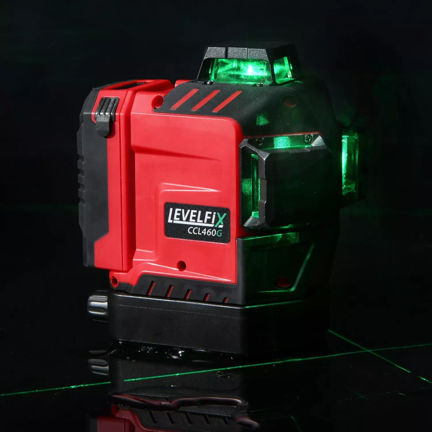 Levelfix CCL460G SET Laser à cône 3D / laser à lignes croisées 3x360° avec trépied - Vert - 40 m-image
