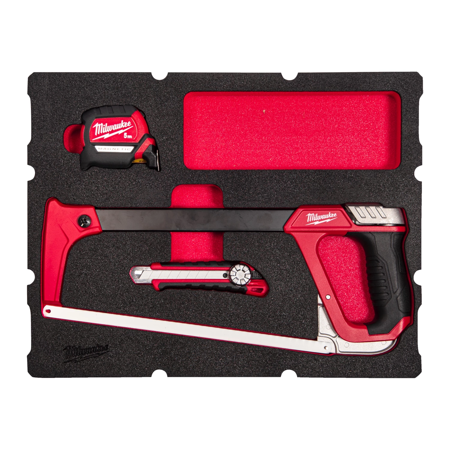 Milwaukee 4932493642 4-piece PACKOUT™ Tool set in foam inlay - pour les boîtes à outils PACKOUT™ avec tiroirs.-image