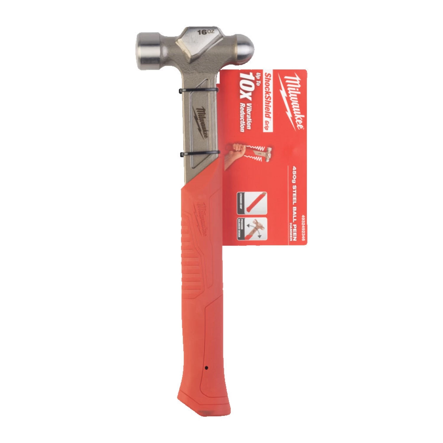 Milwaukee 4932492346 Bolkophamer - fiberglas handgreep - 450 gram-image