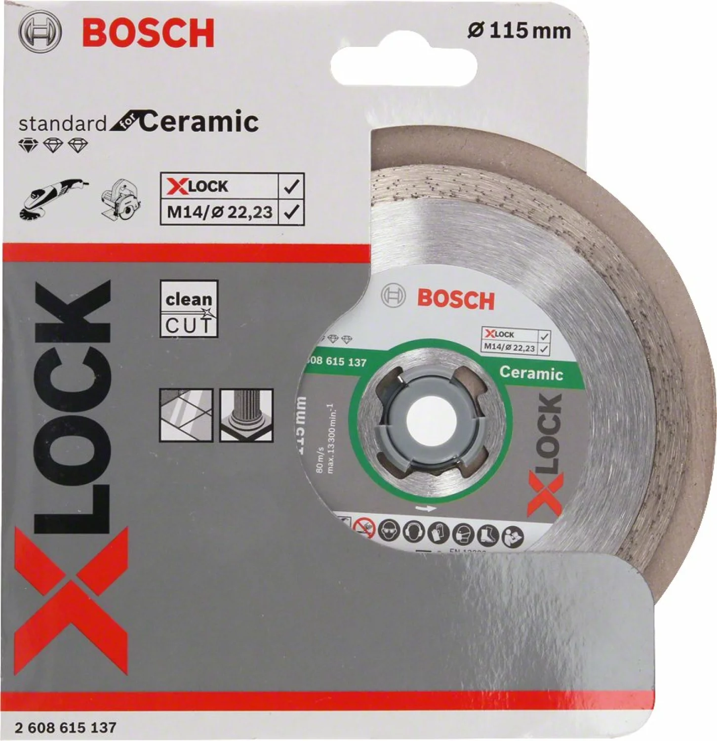 Bosch 2608615137 X-Lock Diamantschijf Standard for Ceramic - 115mm-image