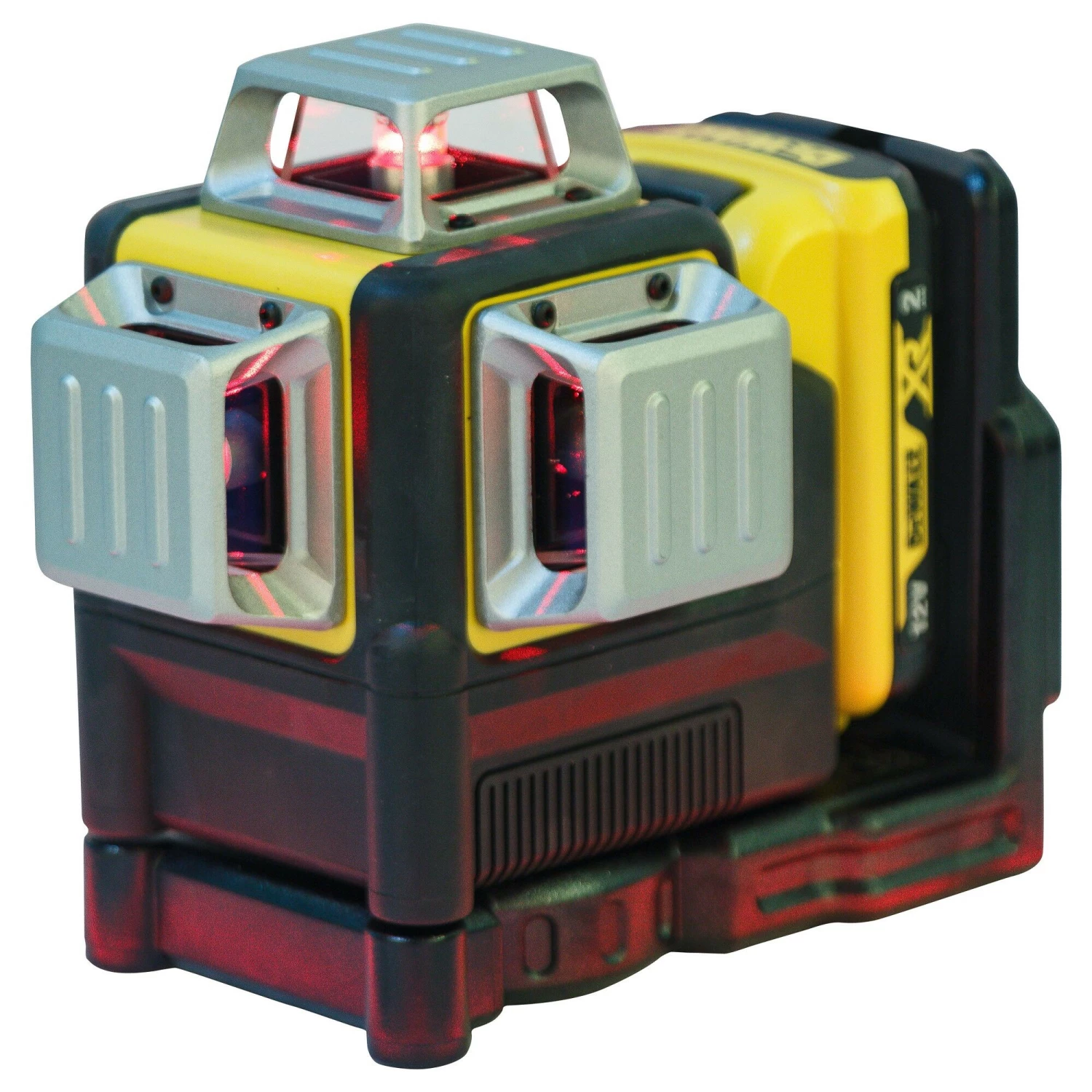 DeWALT DCE089D1R 10,8V Li-Ion accu zelfnivellerende 3x360° graden multilijnlaser set (1x 2.0Ah accu) in koffer - 3 lijnen - 15m - rood-image