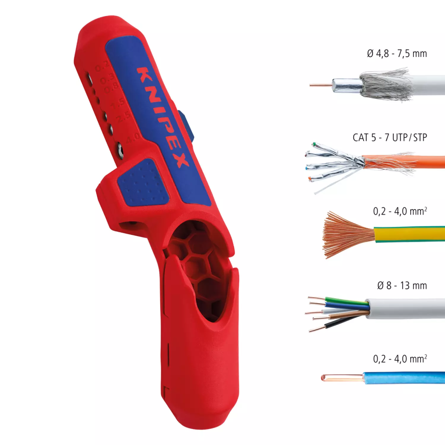 Knipex 16 95 01 SB - ErgoStrip® Outil universel à dégainer-image