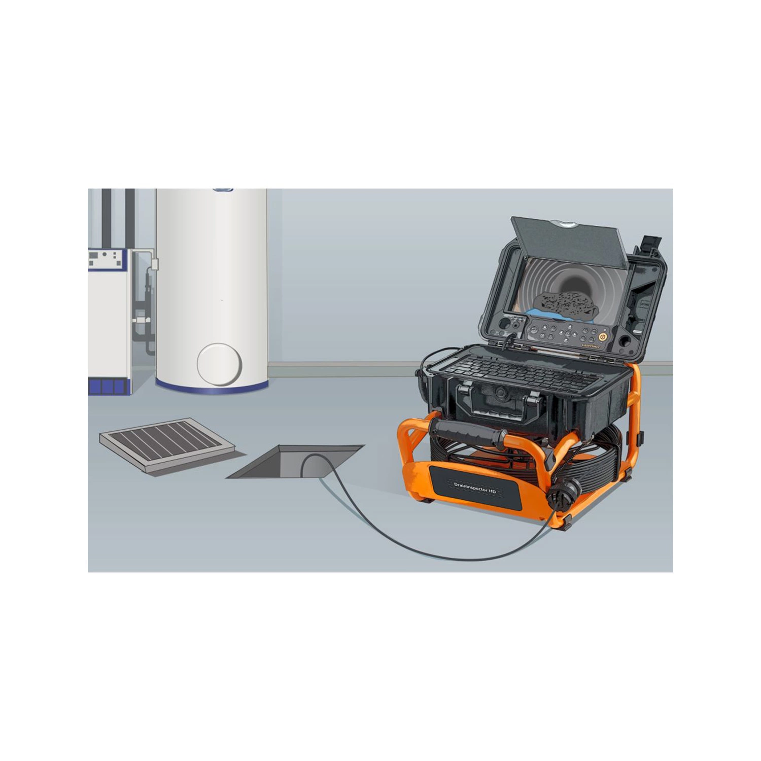 Laserliner DrainInspector HD30 Caméra d'inspection dans un coffret - 23 mm x 30 m - 1920 x 1080 px