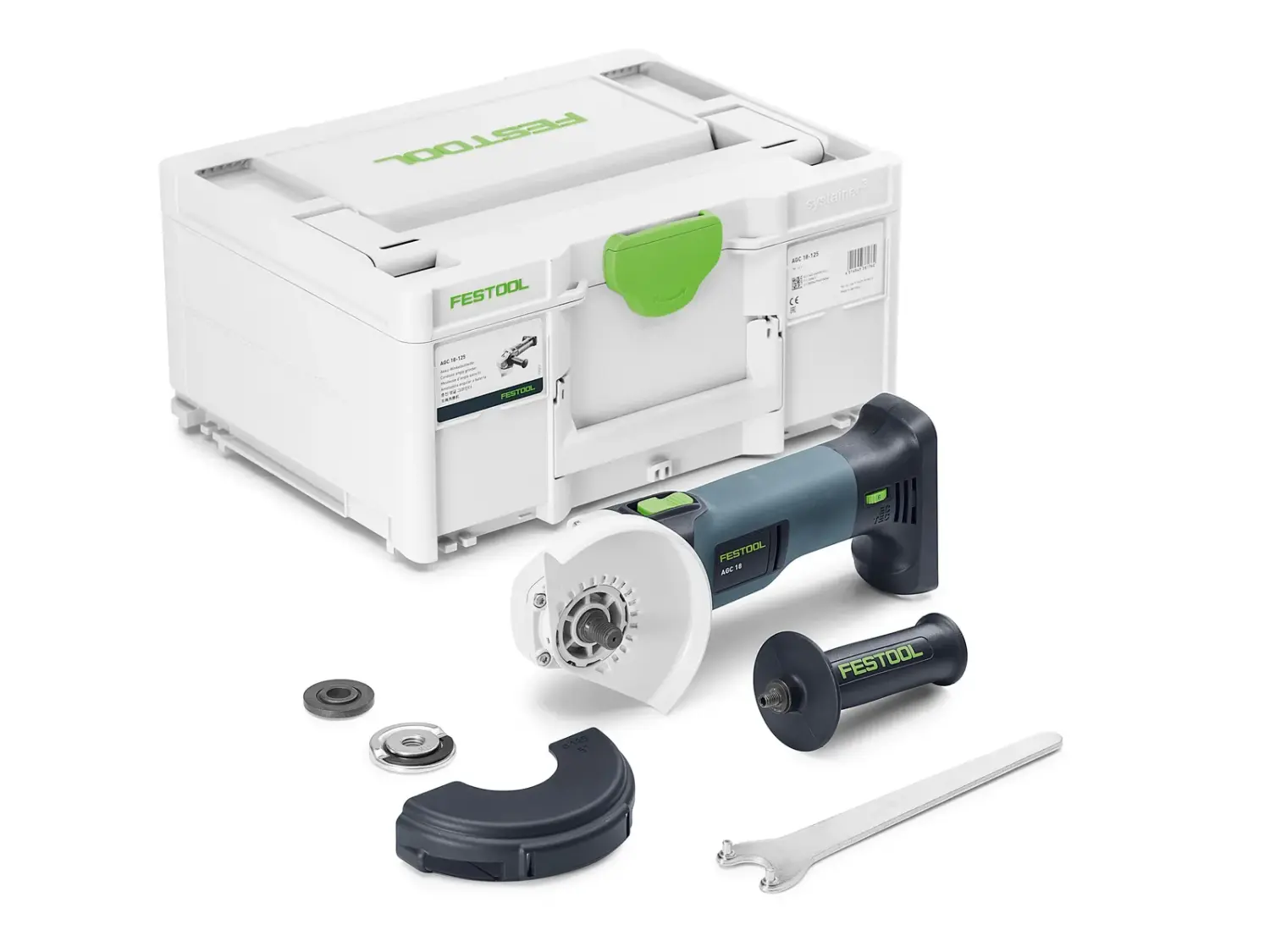 Festool AGC 18-125 EB-Basic Accu haakse slijper body in systainer