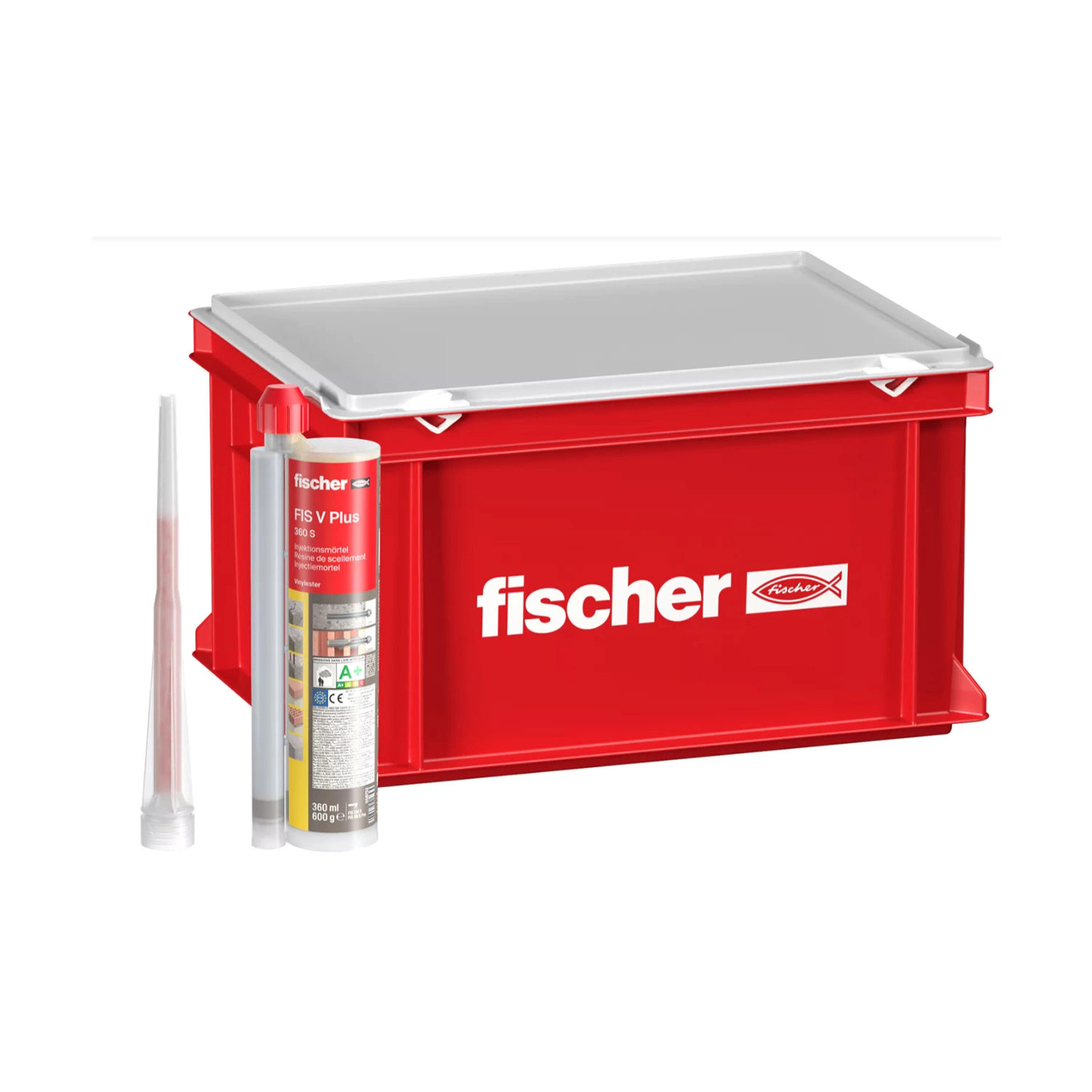 Fischer 558757 FIS V Plus 360 S Mortier d'injection 20 pièces en caisse incl. 40 buses de mélange - 20 x 360ml-image