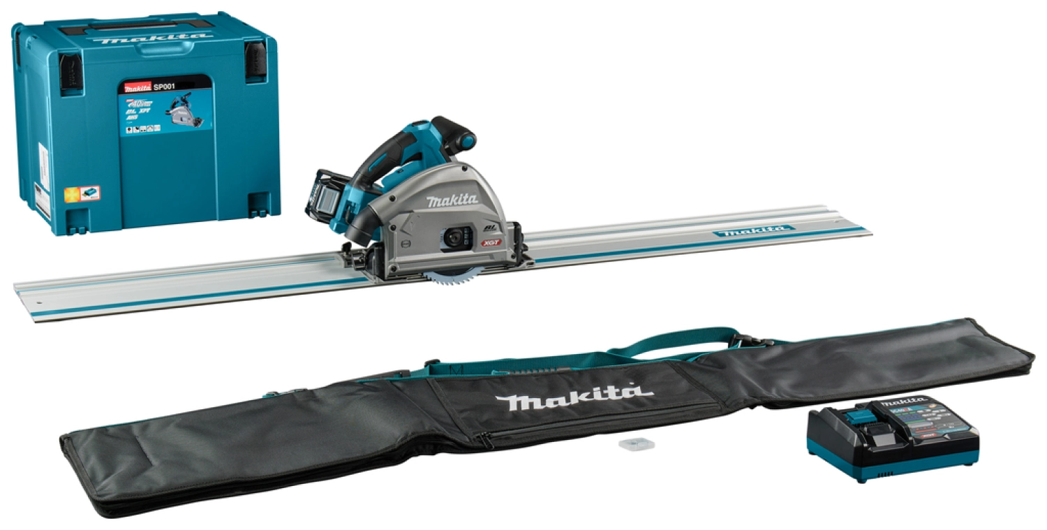 Makita SP001GM102 XGT40V Max Li-Ion batterie Scie circulaire plongeante (batterie 4,0 Ah) dans Mbox - 165 mm-image