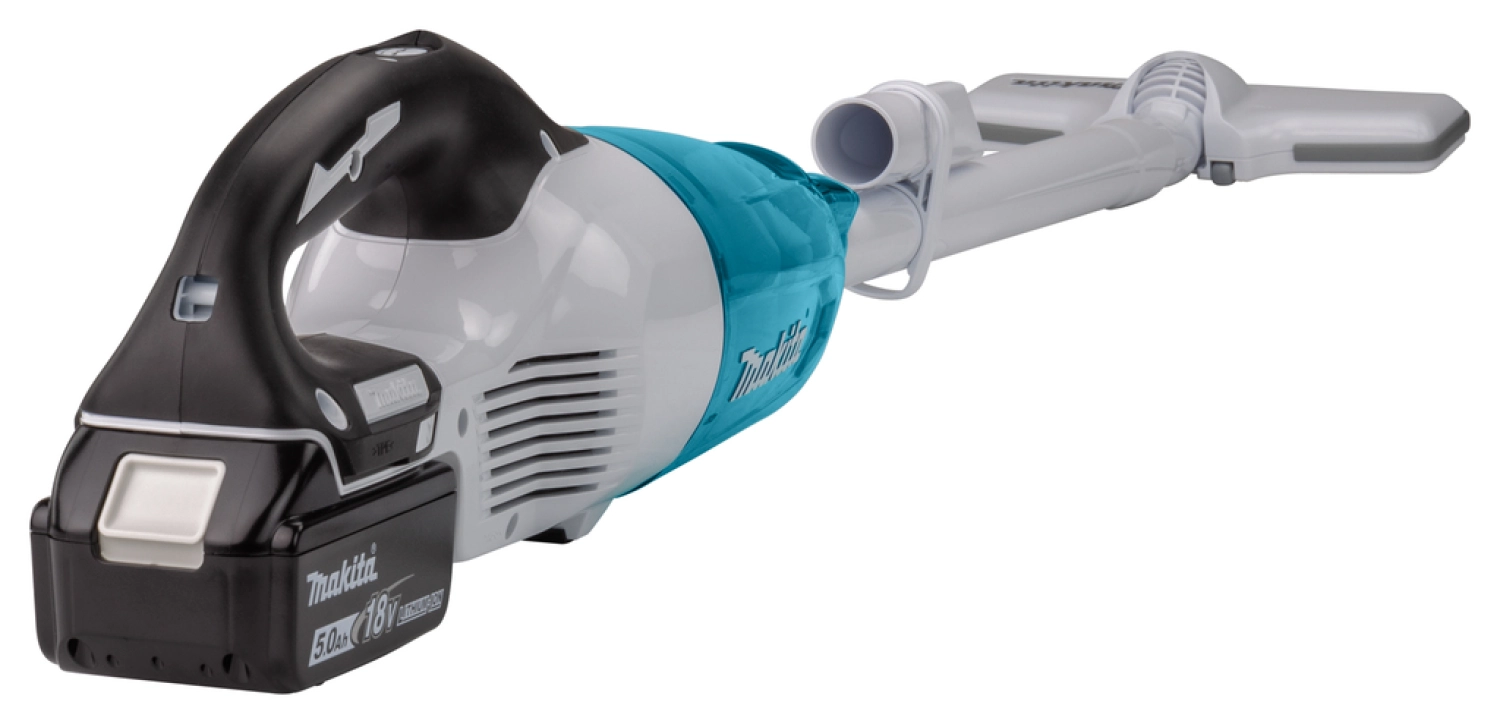 Makita DCL281RTWX - Aspirateur balai sans-fil - 18V Li-ion - kit (1x 5,0h) - 1500L / min - Brushless - blanc-image