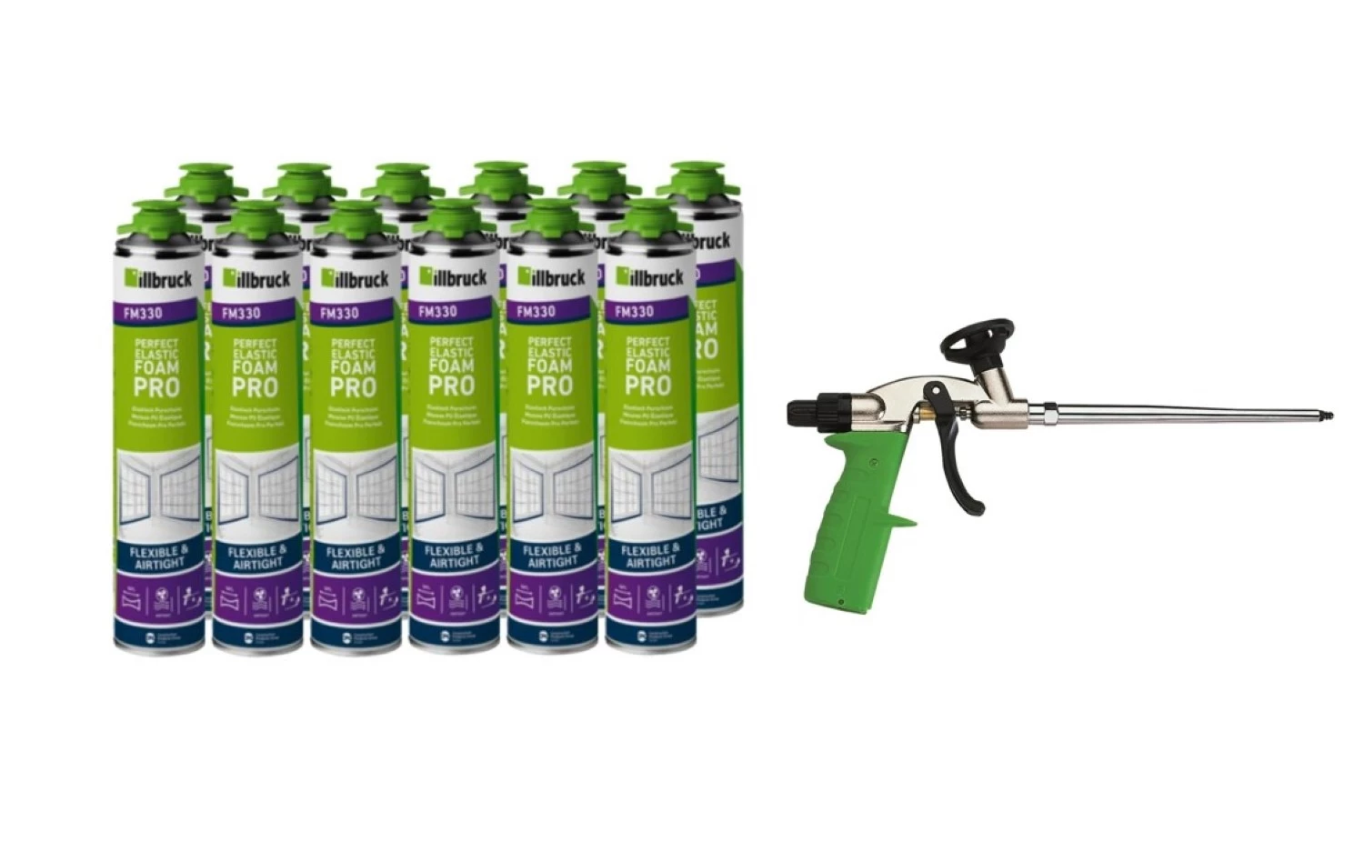 Illbruck PUR Super Set comprenant un pistolet et 12 FM330-image