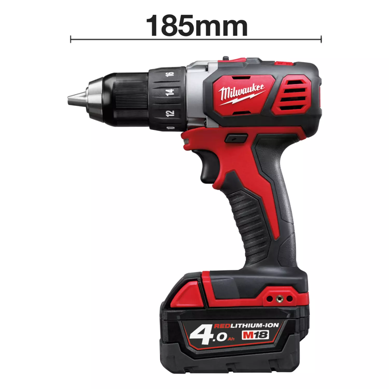 Milwaukee M18 BDD-403C 18V Li-Ion Accu Visseuse / perceuse à percussion compact set (3x 4,0Ah) en coffret-image