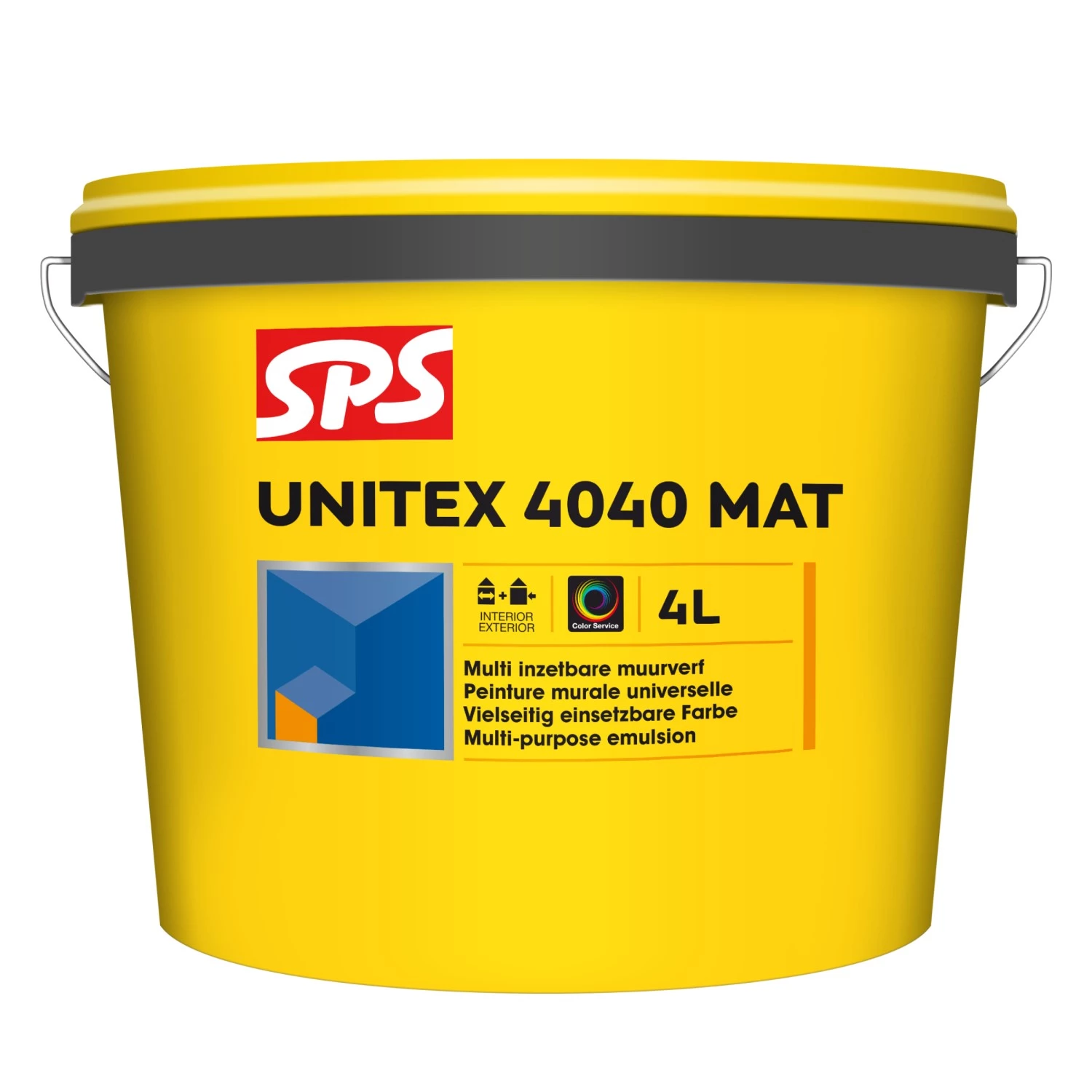 SPS 10112984 Unitex 4040 peinture murale universelle - mate - RAL 9010 - 4L-image