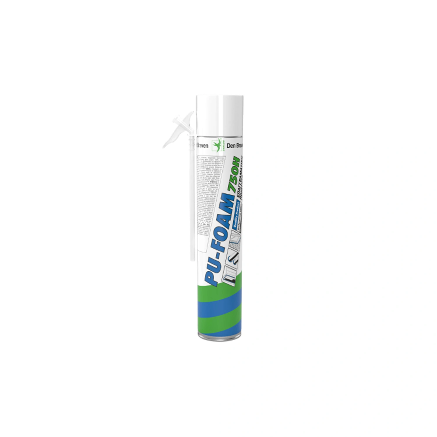 Zwaluw Den Braven 31054515 Mousse PU - Vert clair - 300 ml