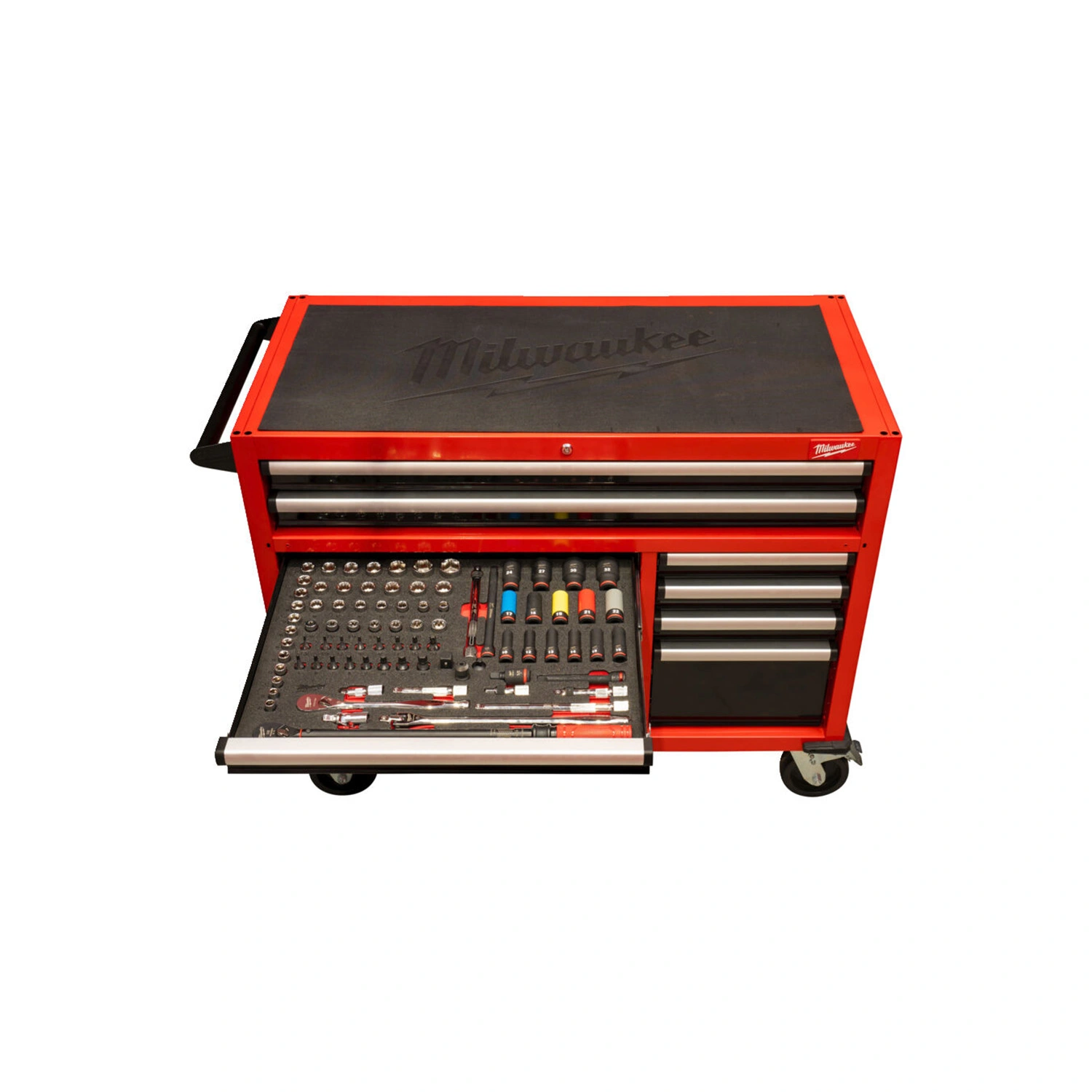 Milwaukee 4932502079 TOOLGUARD Stalen Gereedschapswagen gevuld - 501-delig - 10 laden - 46" / 117 cm