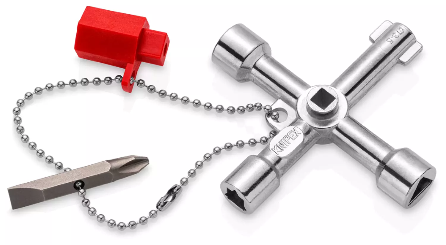 Knipex 00 11 03 - Clé universelle pour armoires de commande pour toutes les armoires et systèmes de fermeture standard-image