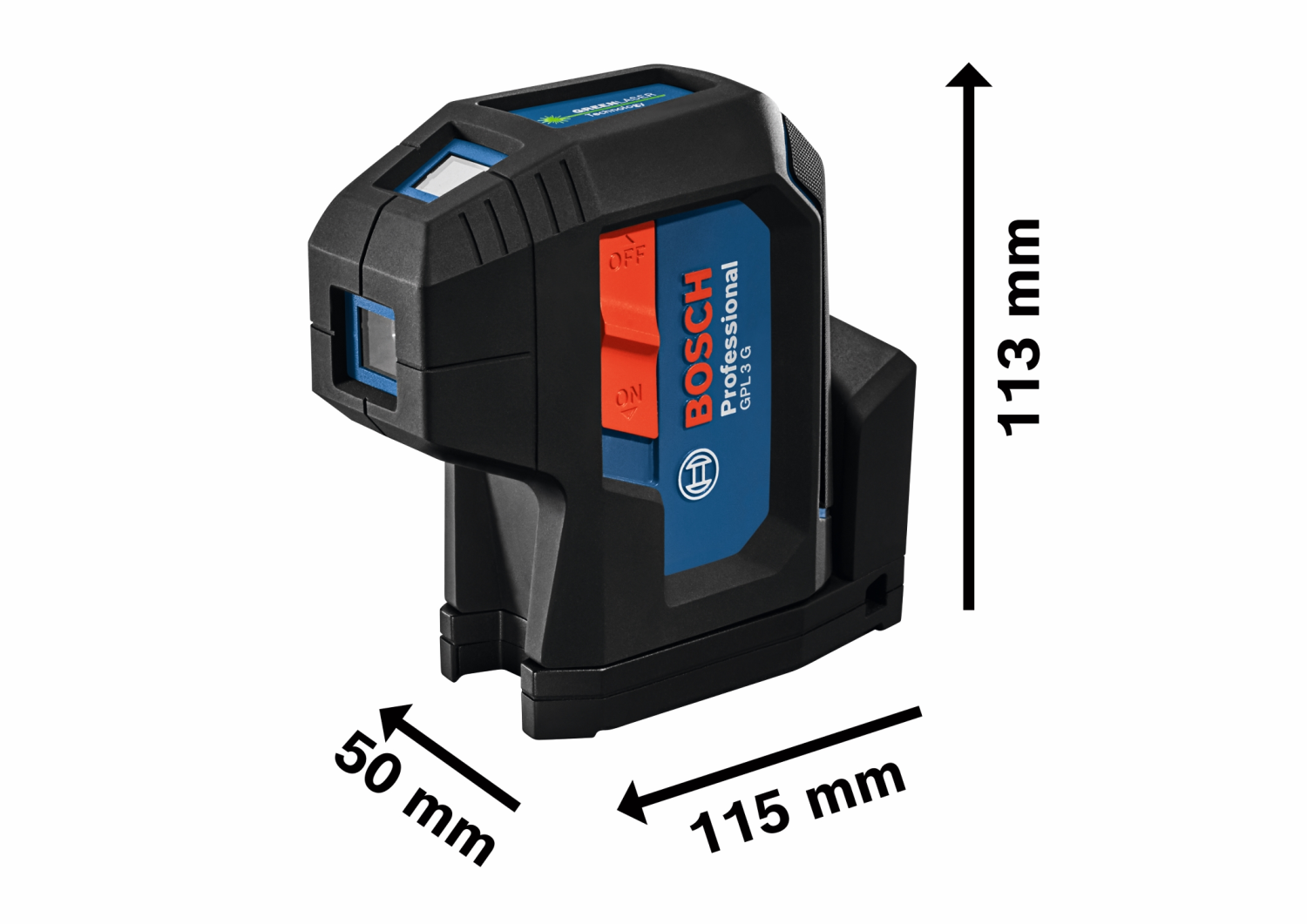 Bosch 0601066N00 - GPL 3 G laser à point, pochette de protection, 2x AA piles-image