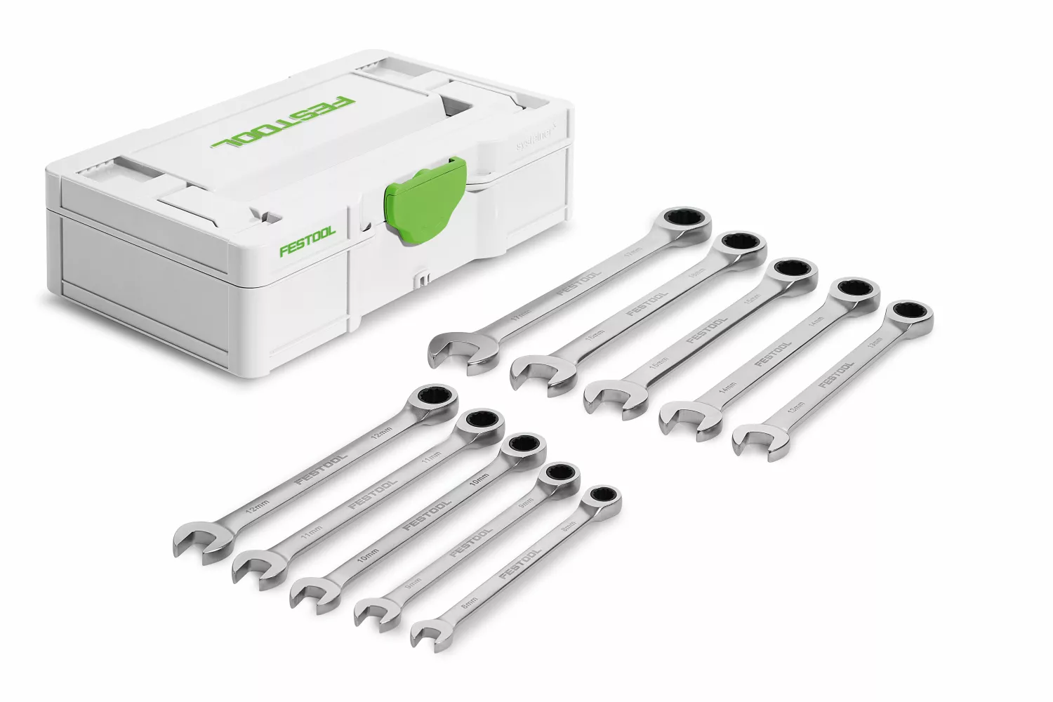 Festool SYS3 S 76-RRS-Set Ringratelsleutelset 10-delig in systainer - 8-17mm-image