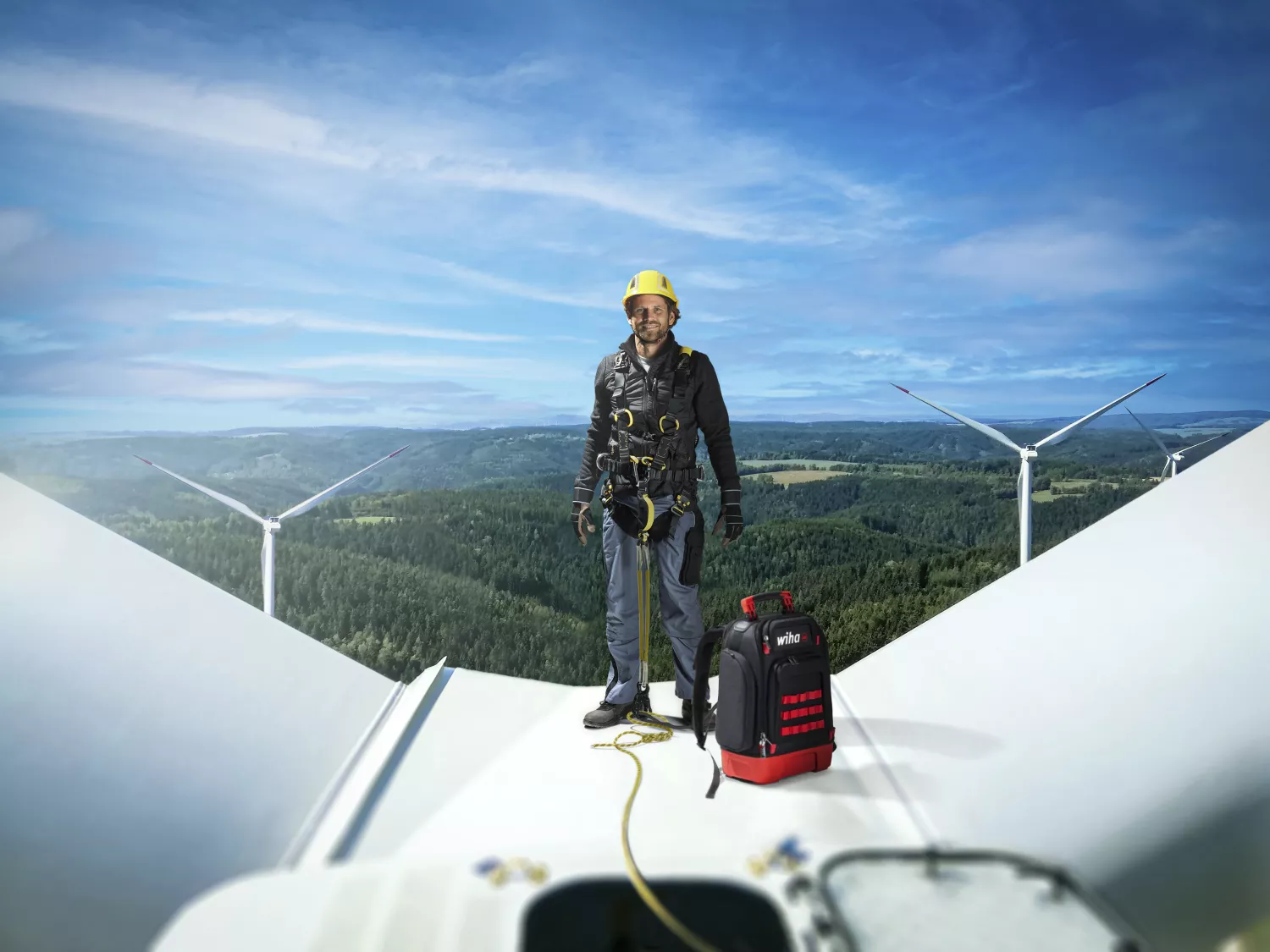 Wiha Sac à dos d'outils d'électricien 28 pièces Electric - 45528 + SB25517 détecteur de tension-image