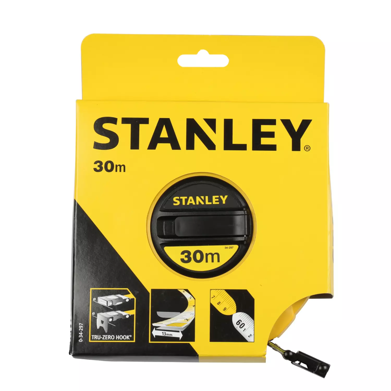 Stanley 0-34-297 Landmeter fiberglas met gesloten kast - 30m - 12,7mm-image