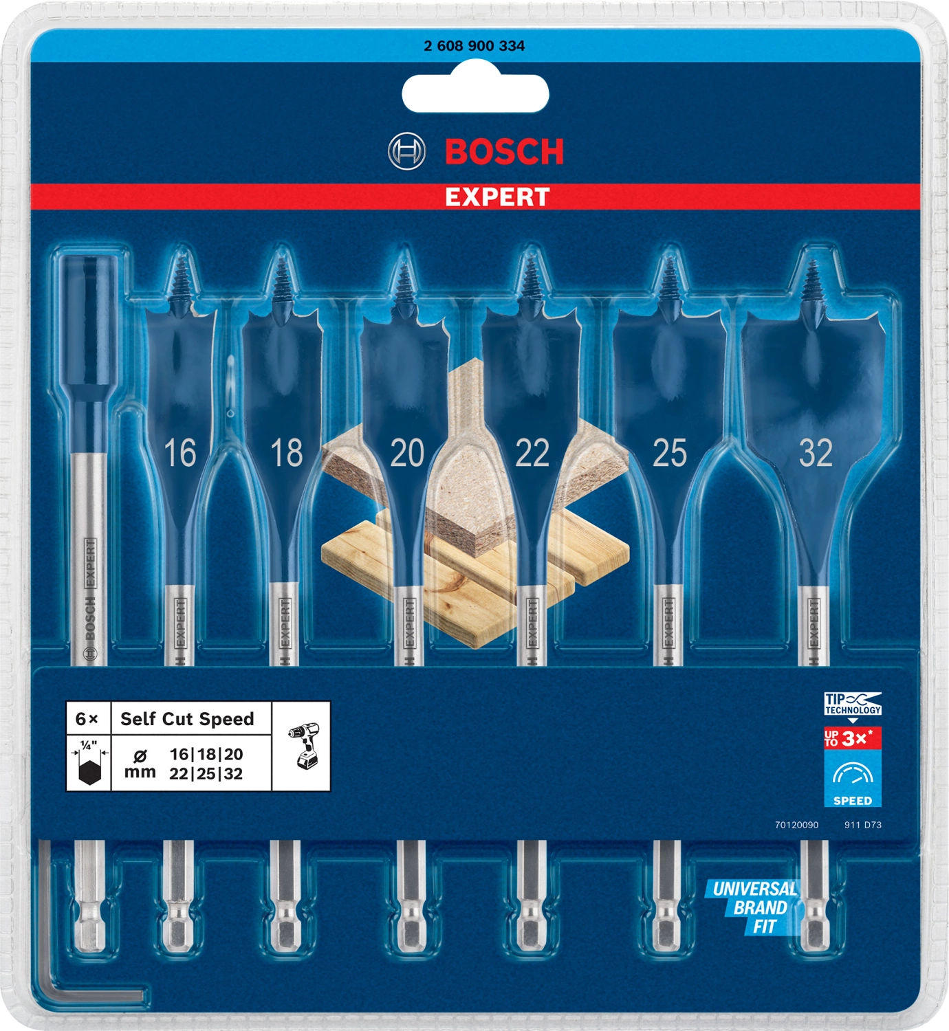 Bosch 2608900334 EXPERT 7-delige speedborenset Self Cut Speed - 16/18/20/22/25/32mm-image