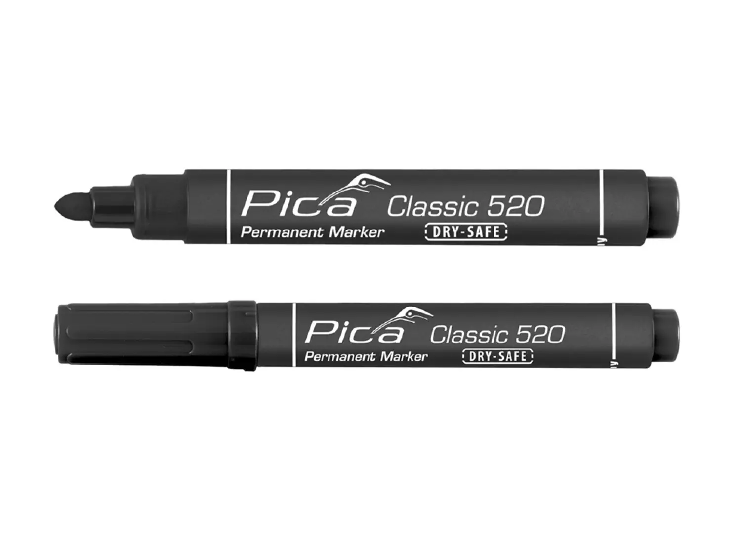 Pica 520/46-10 Permanent Marker - Rond - Zwart - 1-4mm (10st)-image