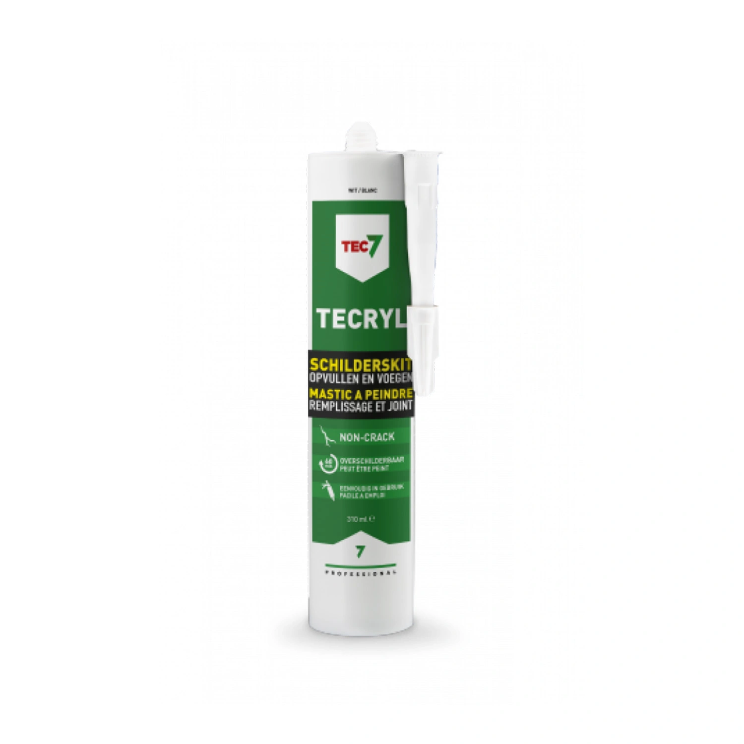 TEC7 Tecryl - Mastic de peinture - 310 ml - 12 pièces