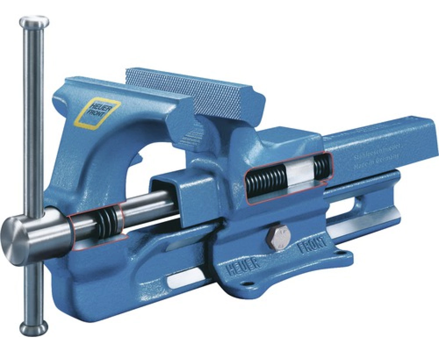 Heuer 100100 Bankschroef - Staal - Bekbreedte 100mm - Klembereik 125mm-image