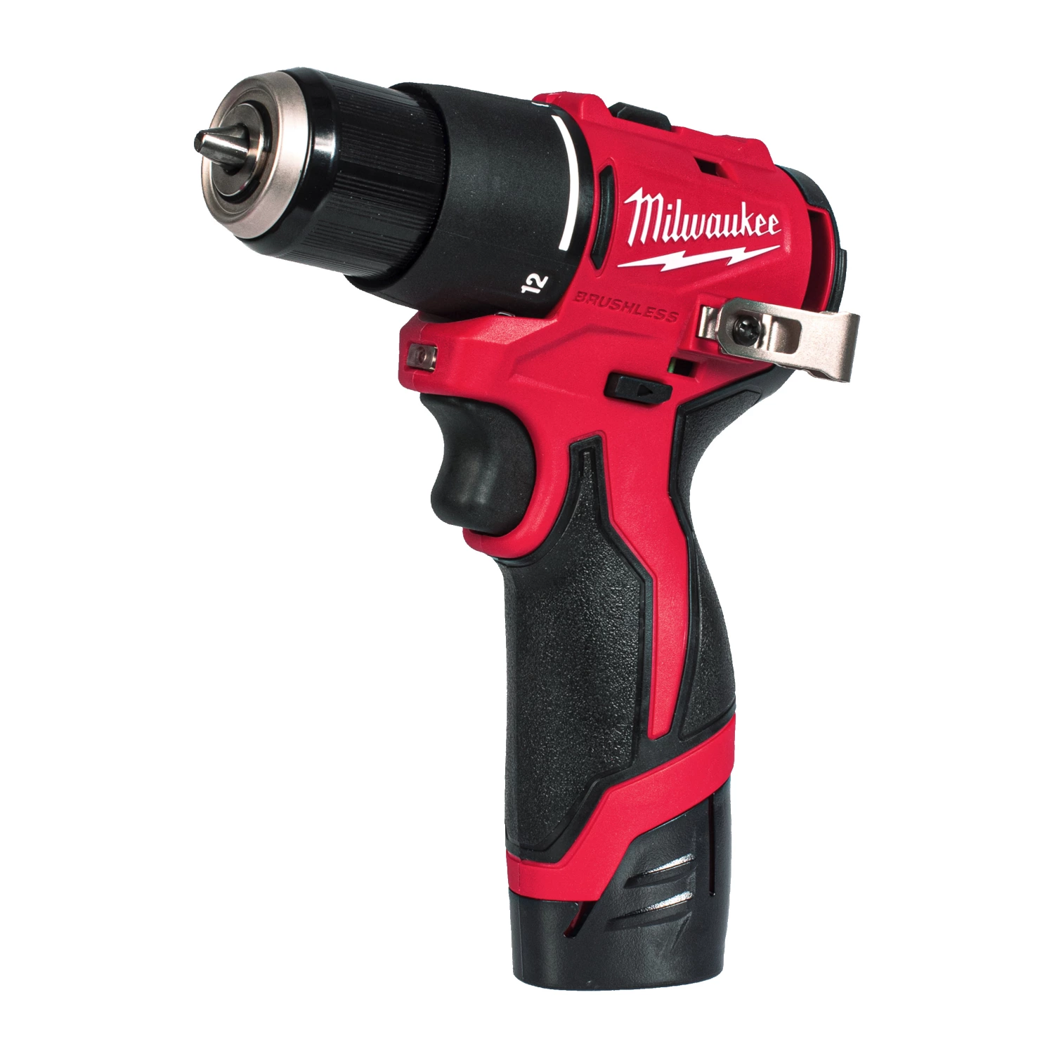 Milwaukee M12 BLPDRC-202C 12V Li-ion perceuse-visseuse à percussion avec batterie (set avec 2 batteries 2.0Ah) en coffret-image