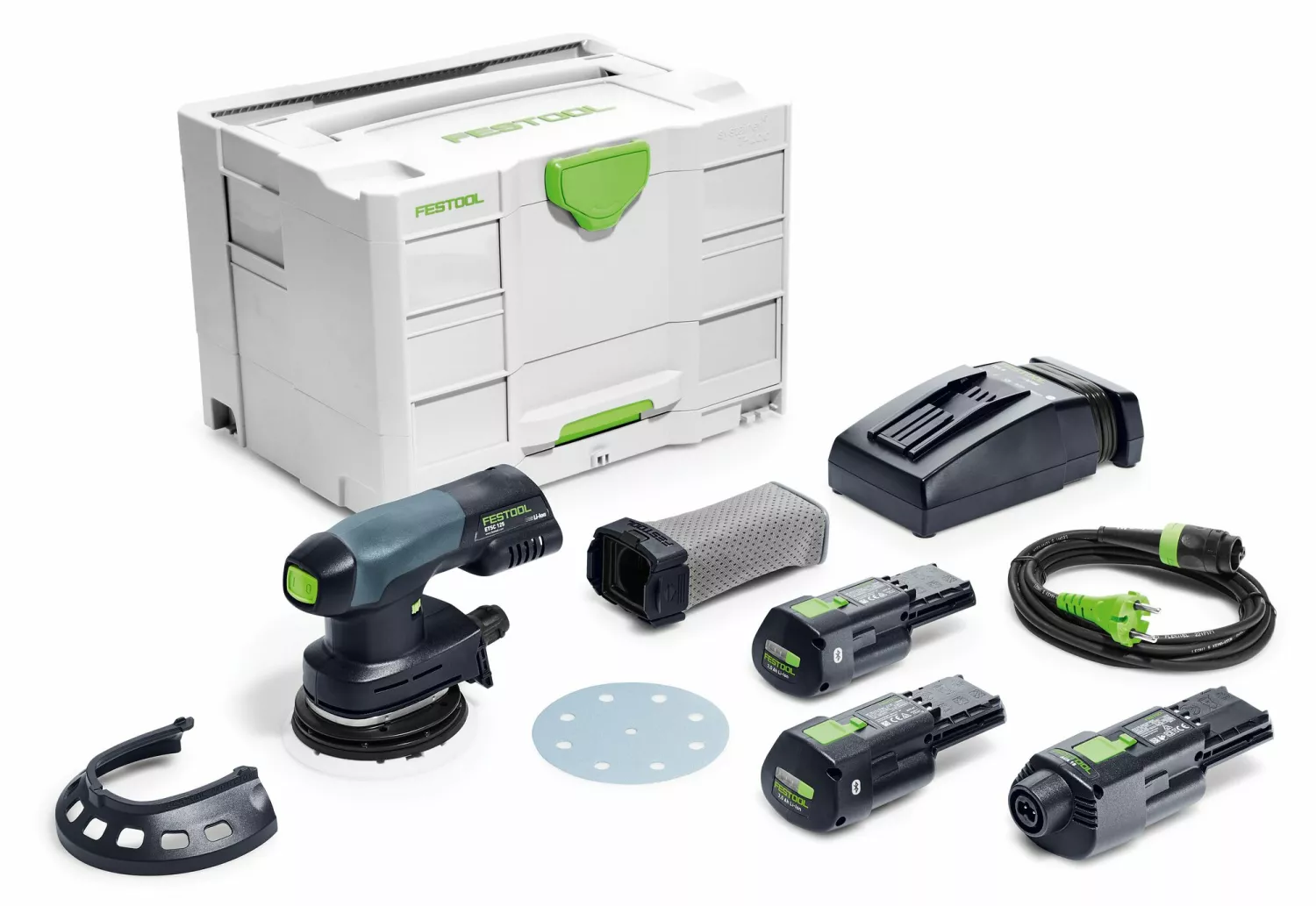 Festool ETSC 125 3,0 I-Set 18V Li-Ion accu excentrische schuurmachine set (2x 3,0Ah) in systainer - 125mm-image