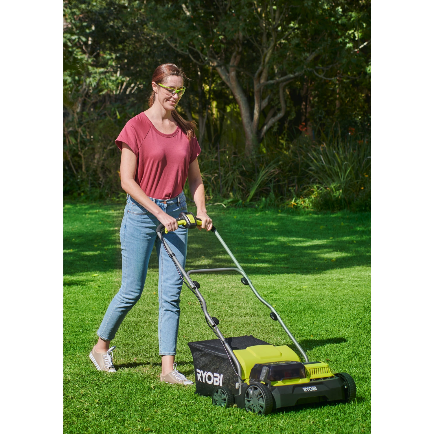 Ryobi RY18SFX35A-240 One+ 18 V Brushless Accu Scarificateur set (2x 4,0 Ah) - 35 cm-image