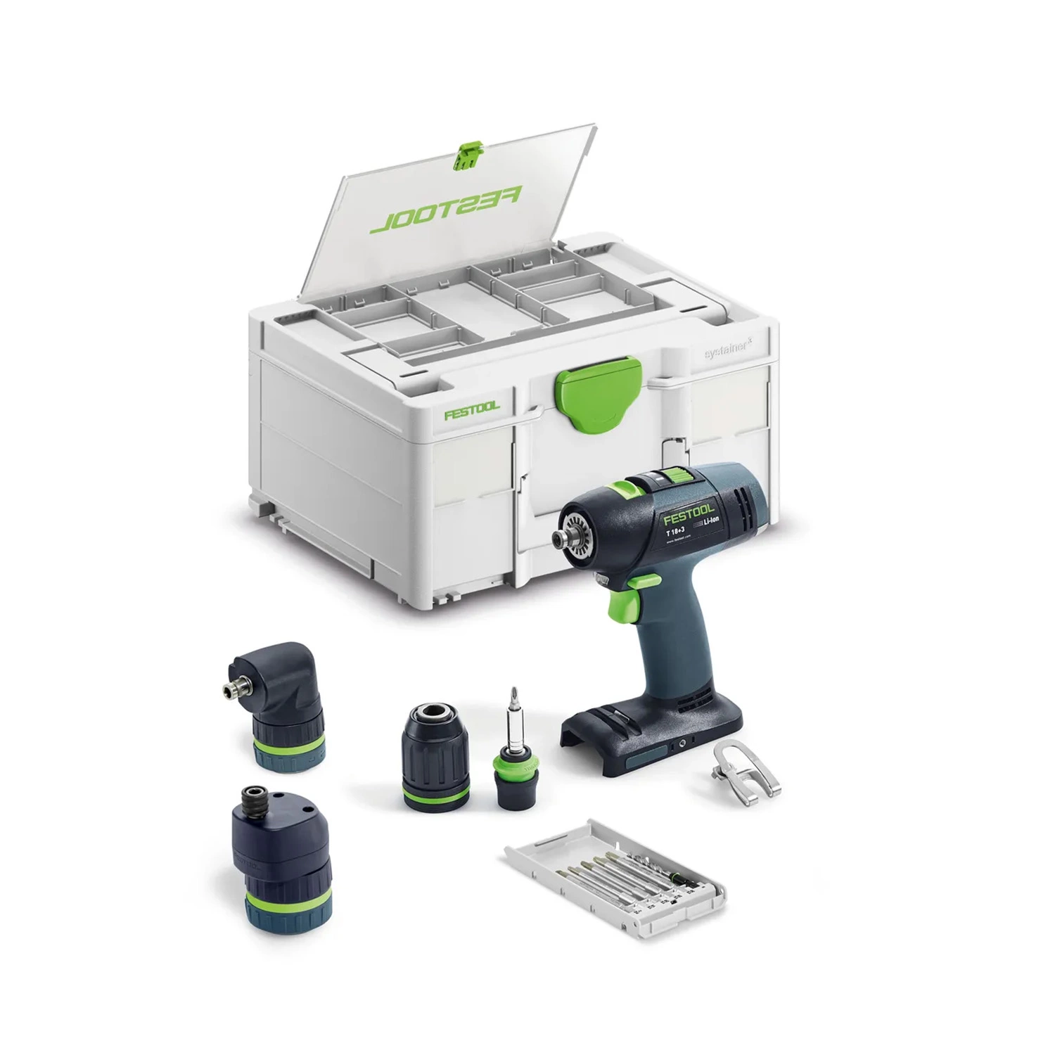 Festool T18+3 Basic-Set 18V Li-Ion accu schroefboormachine body incl. boorkoppen in systainer - 50Nm Festool-image