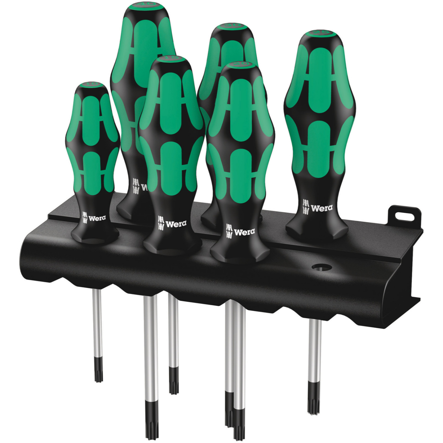 Wera 367/6 TORX® Jeu de tournevis Kraftform Plus + Rack, 6 pièces