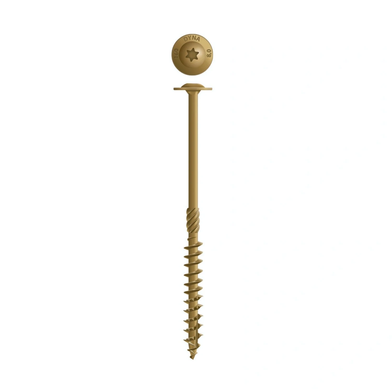DynaPlus vis pour construction en bois - TX40 - Revêtement antirouille - 8,0 x 300/100 mm - 50 pièces