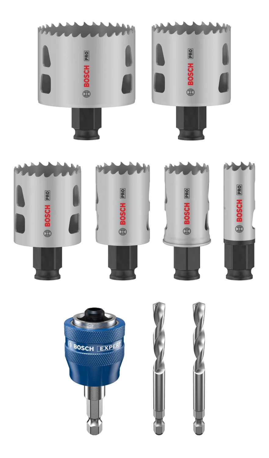 Bosch 2608594436 PRO 9-delige Multi Material PC Plus Gatzagenset - 22,29,35,44,51,64mm-image