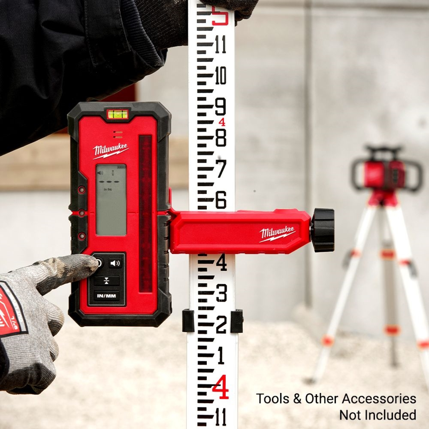 Milwaukee RD600 Roterende laserdetector - 600m - Rood - IP67 - voor M18 RLOH600