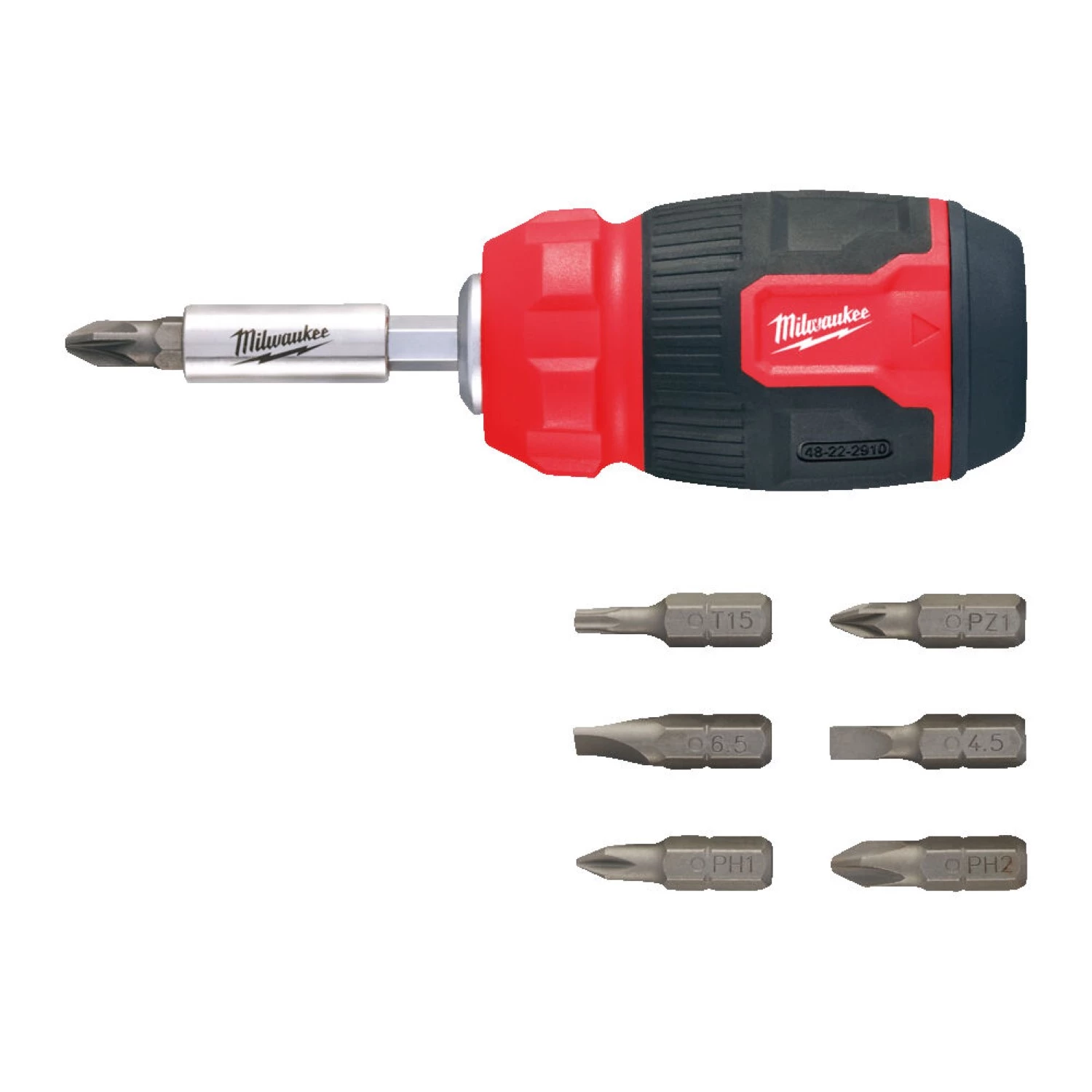 Milwaukee 4932492807 Bitschroevendraaier - 8 in 1 compacte multi-bit-image