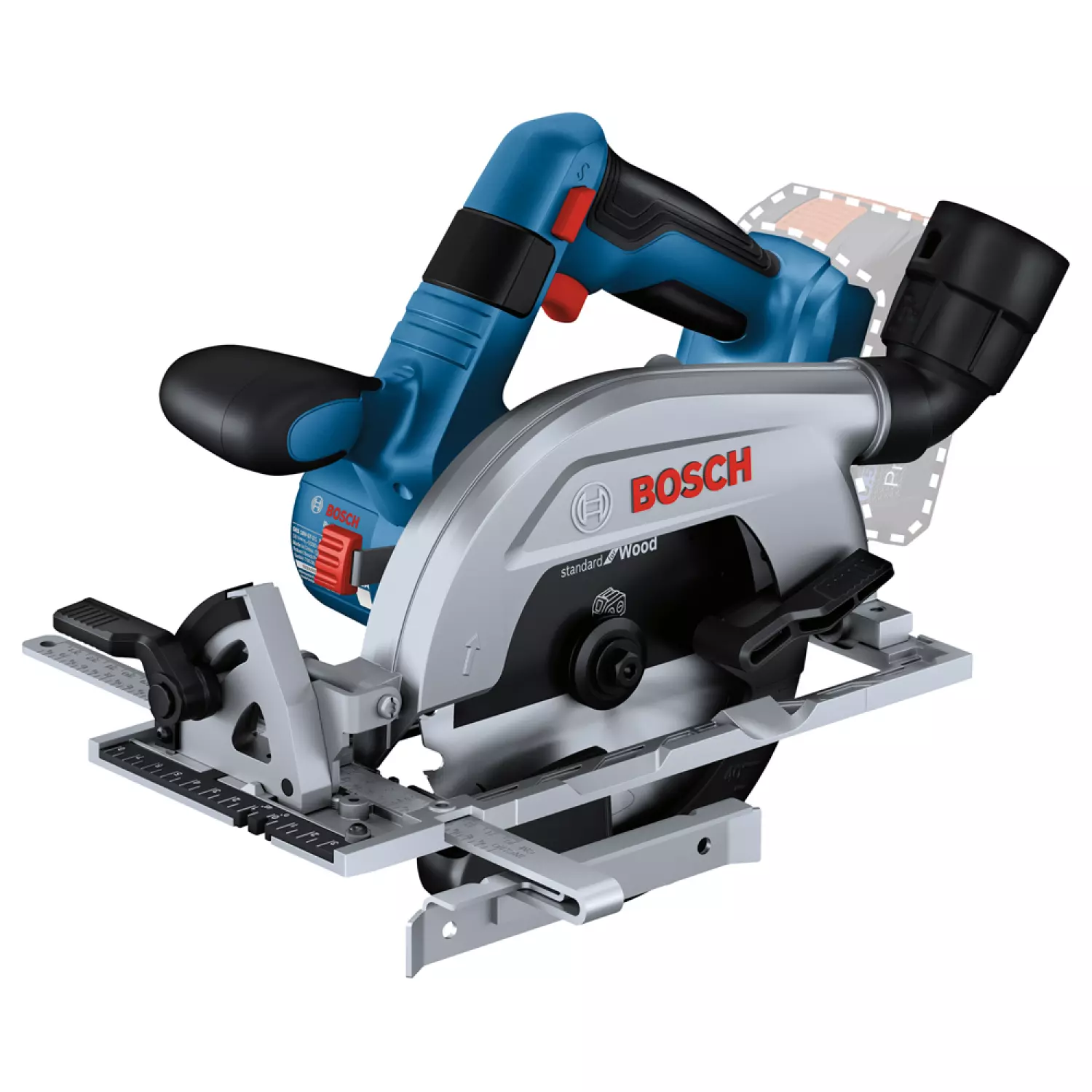 Bosch GKS 18V-57-2 L 18V Li-ion Scie circulaire sans fil (2x 5,5 Ah) dans L-Boxx - 165 mm-image