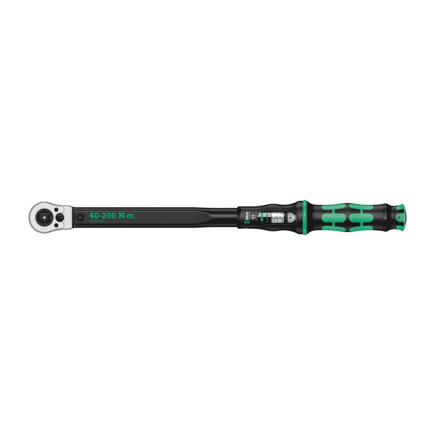 Wera 05075626001 Click-Torque C 3 Push R/L Draaimomentsleutel - 40-200 Nm - doorsteekvierkant 1/2" - Rechts/Links-image
