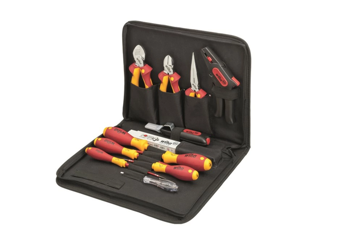 Wiha 36389 Jeu d'outils électricien Jeu mixte - de 12 pcs dans classeur à outils-image